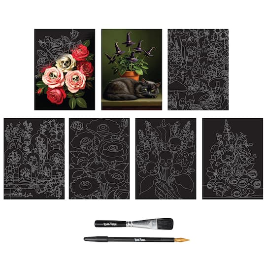 Brea Reese® 6" x 8" Witch Garden Scratch Art Paper Pad